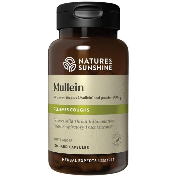 Natures Sunshine Mullein 300mg 100 Capsules - QVM Vitamins™