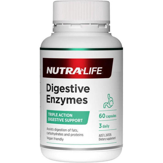 NutraLife Digestive Enzymes 60 Capsules - QVM Vitamins™
