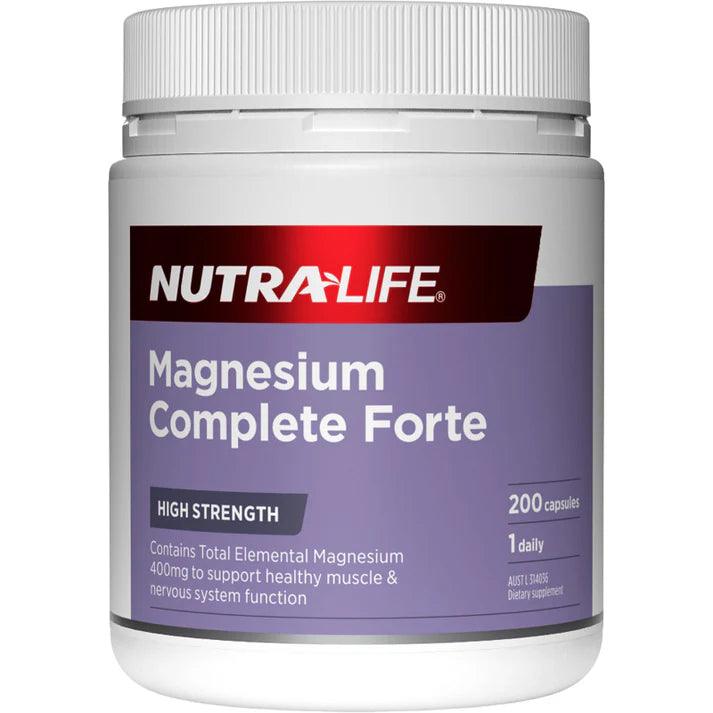NutraLife Magnesium Complete Forte 200 Capsules - QVM Vitamins™