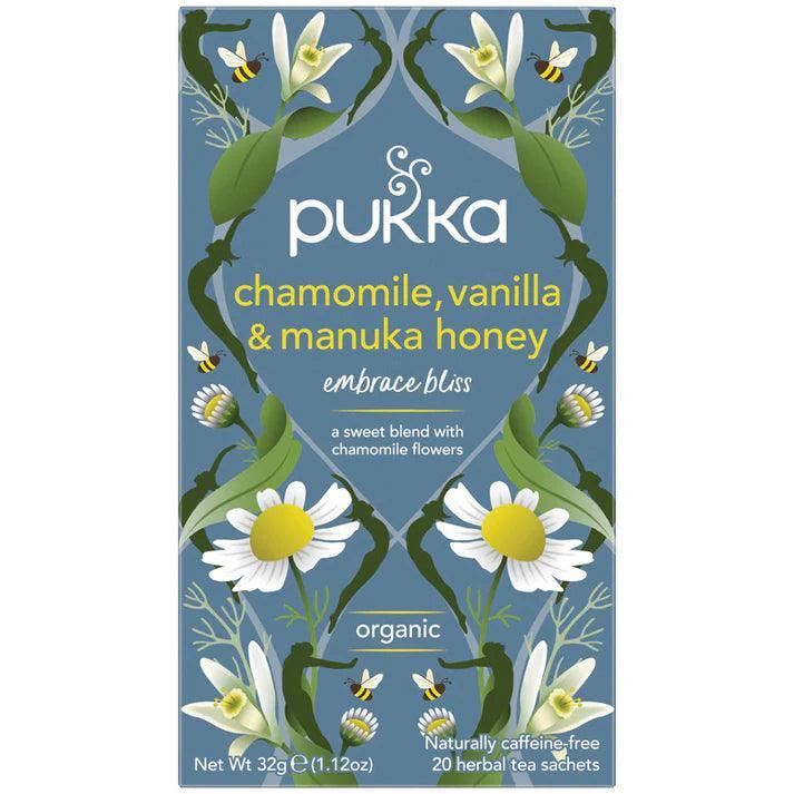 Pukka Chamomile Vanilla and Manuka Honey x 20 Tea Bags - QVM Vitamins™