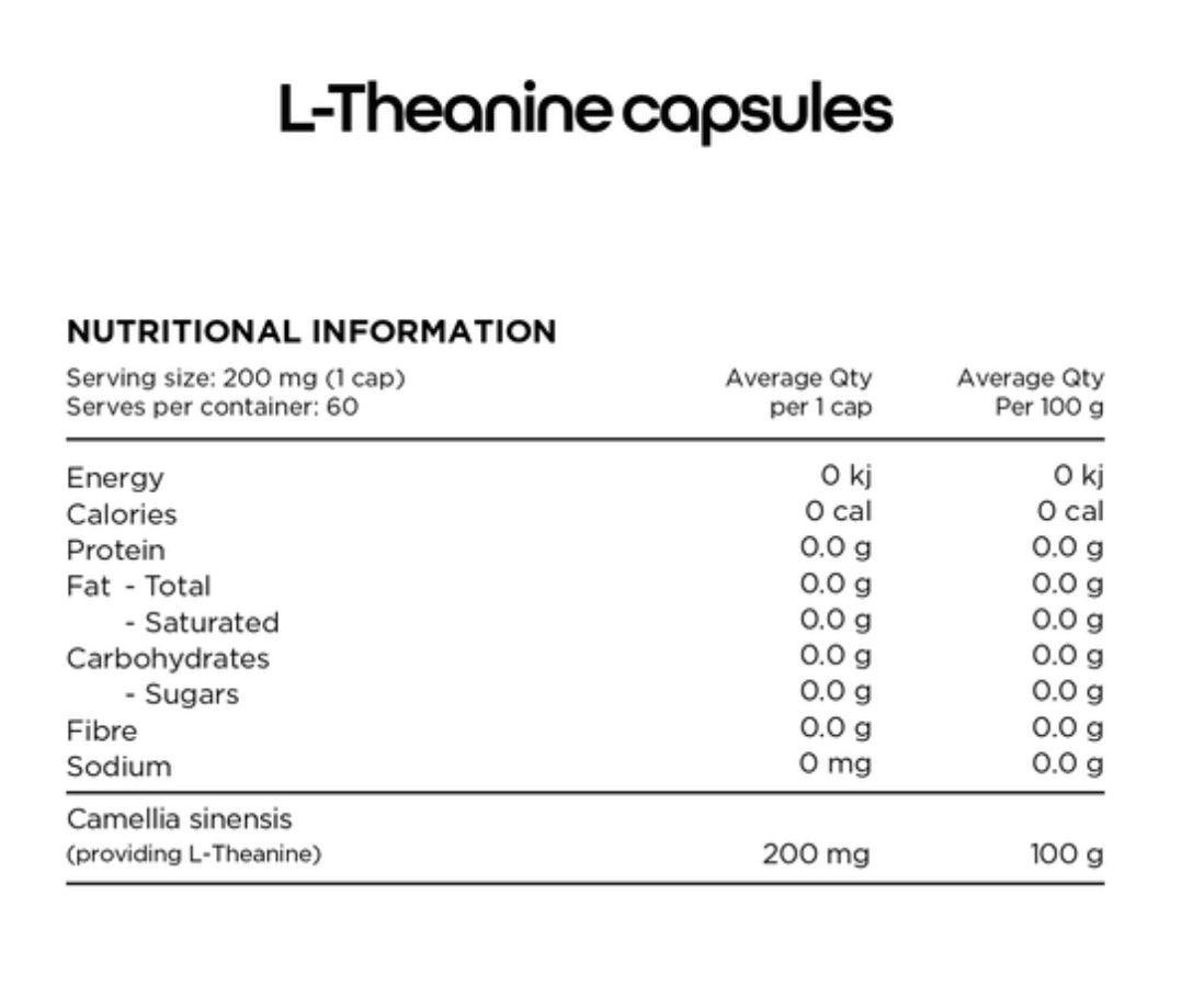 Switch Nutrition L-Theanine 200mg 60 Capsules - QVM Vitamins™