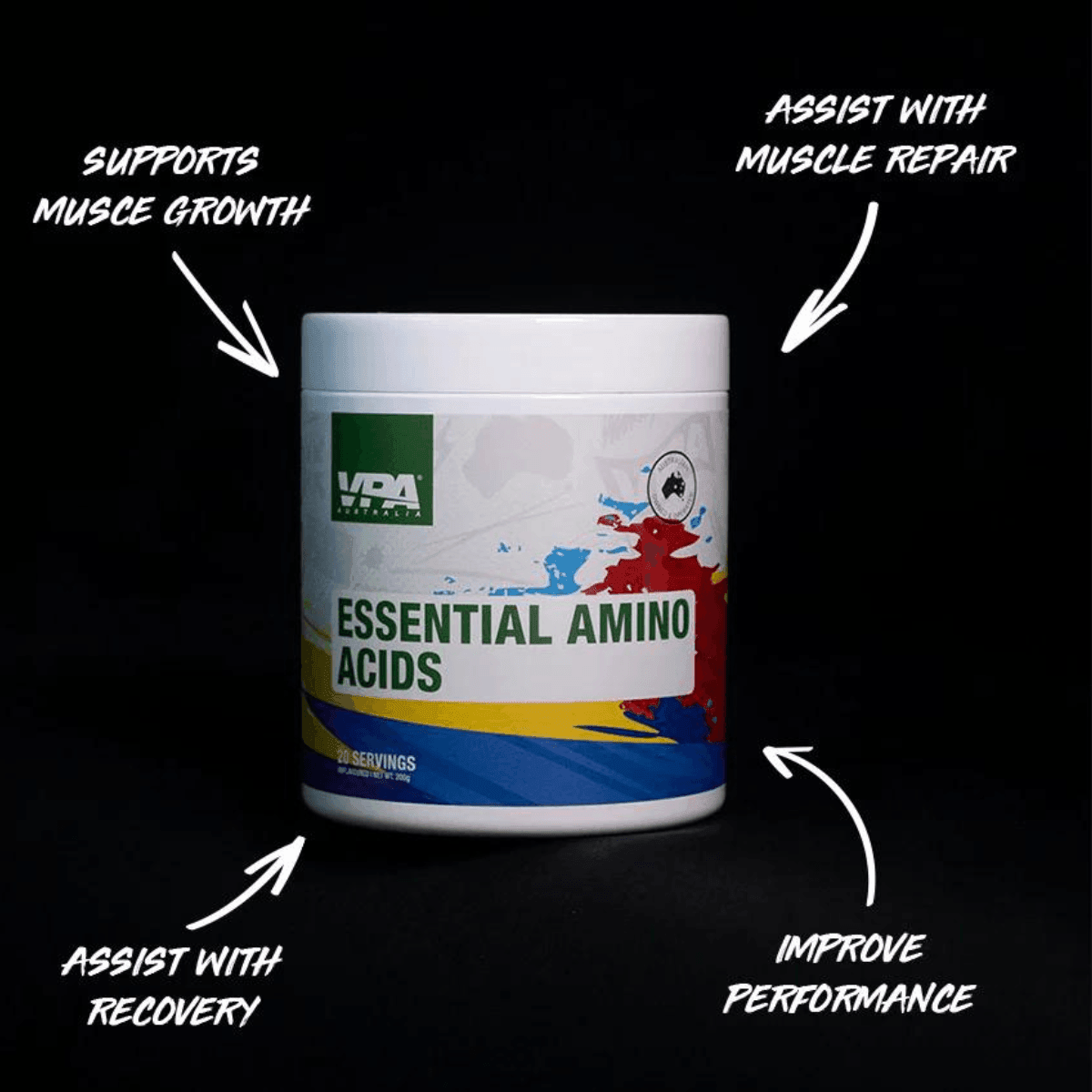 VPA Essential Amino Acids 200g - QVM Vitamins™