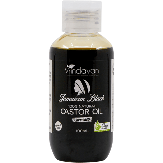 Vrindavan Castor Oil Jamaican Black Unrefined 100ml - QVM Vitamins™