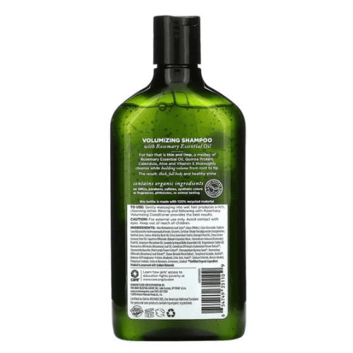 Avalon Organics Volumizing Rosemary Shampoo 325ml - QVM Vitamins™
