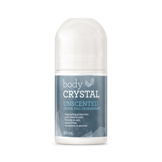 Body Crystal Deodorant Unscented Roll-On 80ml - QVM Vitamins™