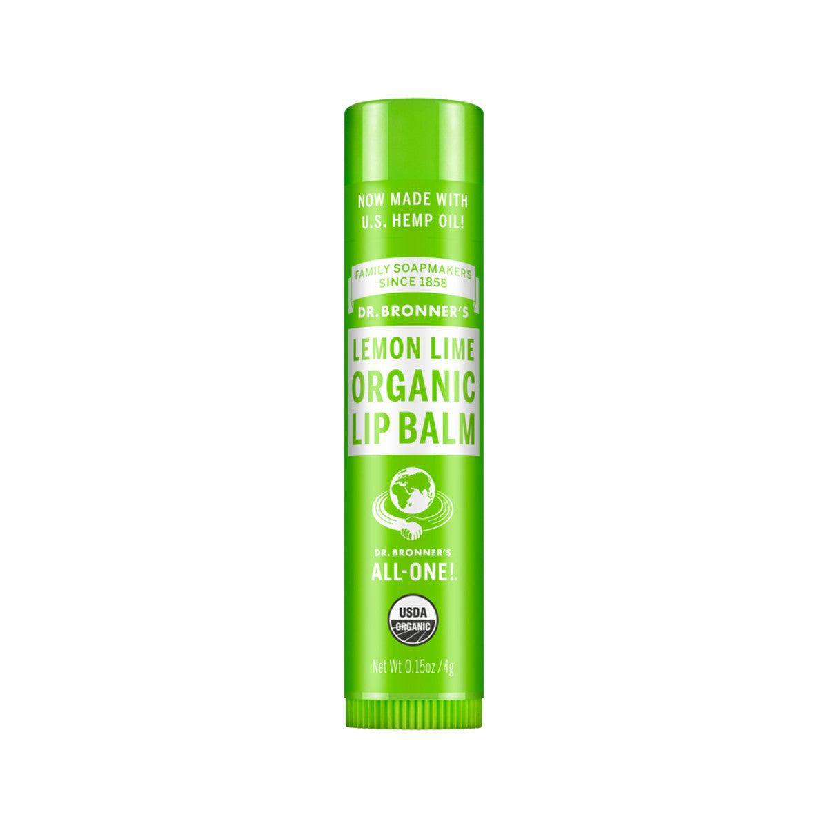 Dr. Bronner's Organic Lip Balm Lemon Lime 4g - QVM Vitamins™