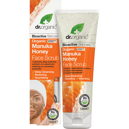 Dr Organic Face Scrub Manuka Honey 125ml - QVM Vitamins™
