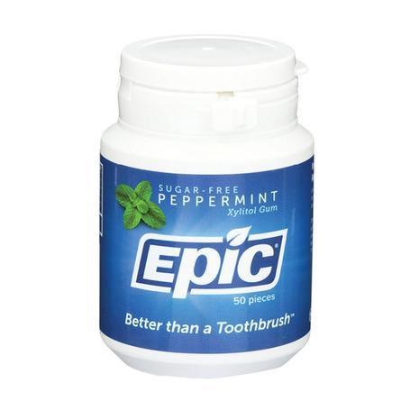 Epic Xylitol Dental Gum Peppermint 50pc Tub - QVM Vitamins™