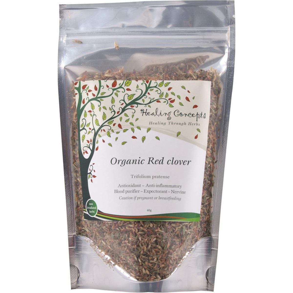 Healing Concepts Red Clover Organic 40g - QVM Vitamins™