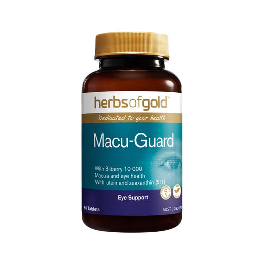 Herbs of Gold Macu-Guard with Bilberry 10,000 60 Tablets - QVM Vitamins™