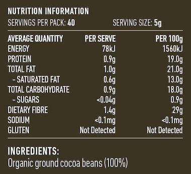 Lotus Organic Cocoa Powder 200g - QVM Vitamins™