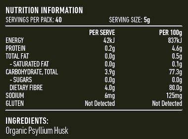 Lotus Organic Psyllium Husks 200g - QVM Vitamins™