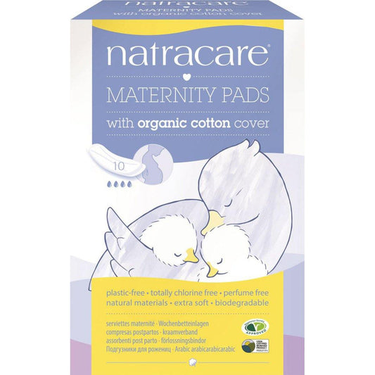 Natracare Maternity Pads with Organic Cotton Cover x 10 Pack - QVM Vitamins™