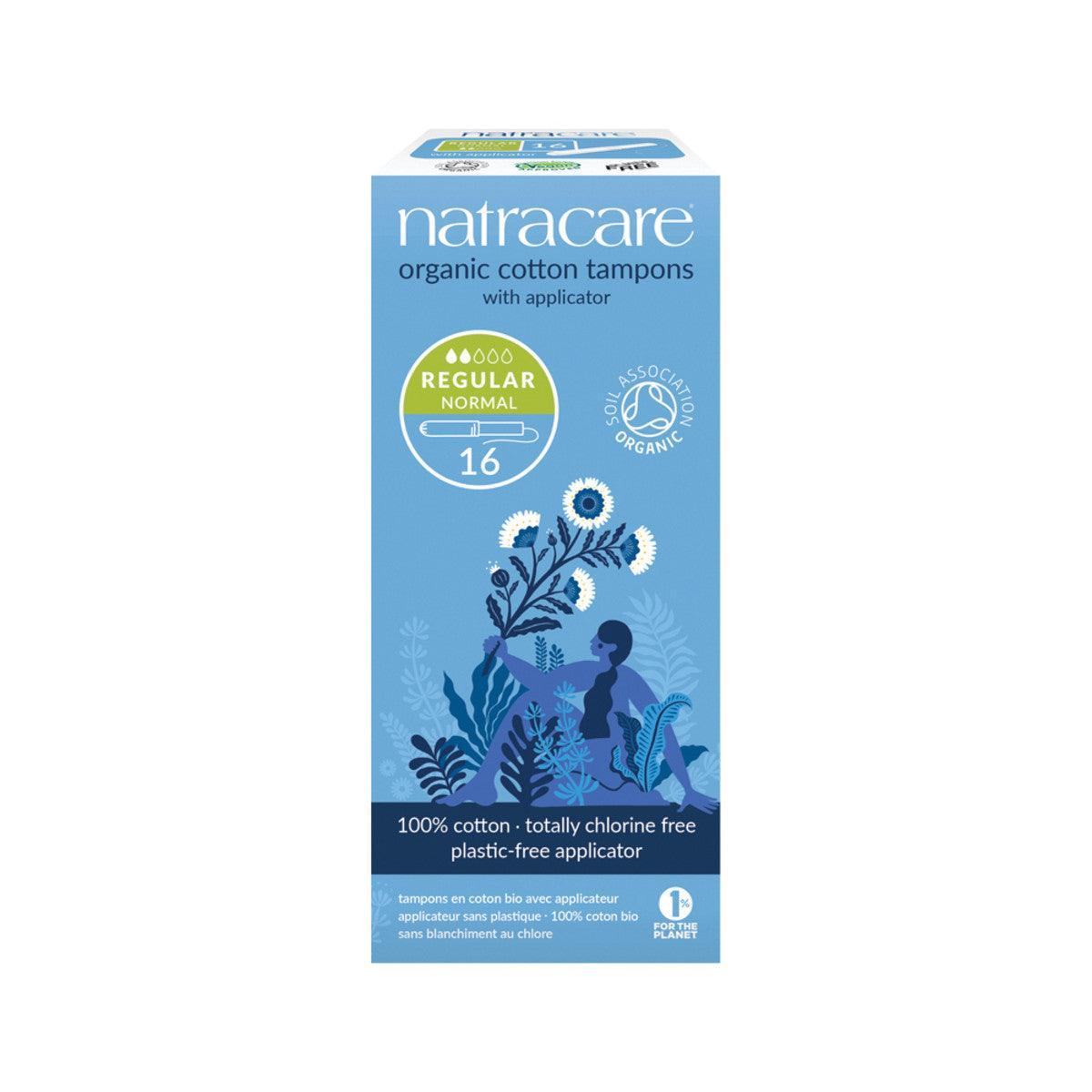 Natracare Organic Cotton Tampons Regular with Applicator x 16 Pack - QVM Vitamins™