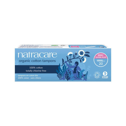 Natracare Organic Cotton Tampons Super Plus x 20 Pack - QVM Vitamins™