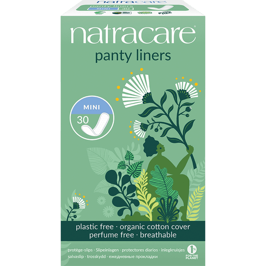 Natracare Panty Liners Mini with Organic Cotton Cover x 30 Pack - QVM Vitamins™