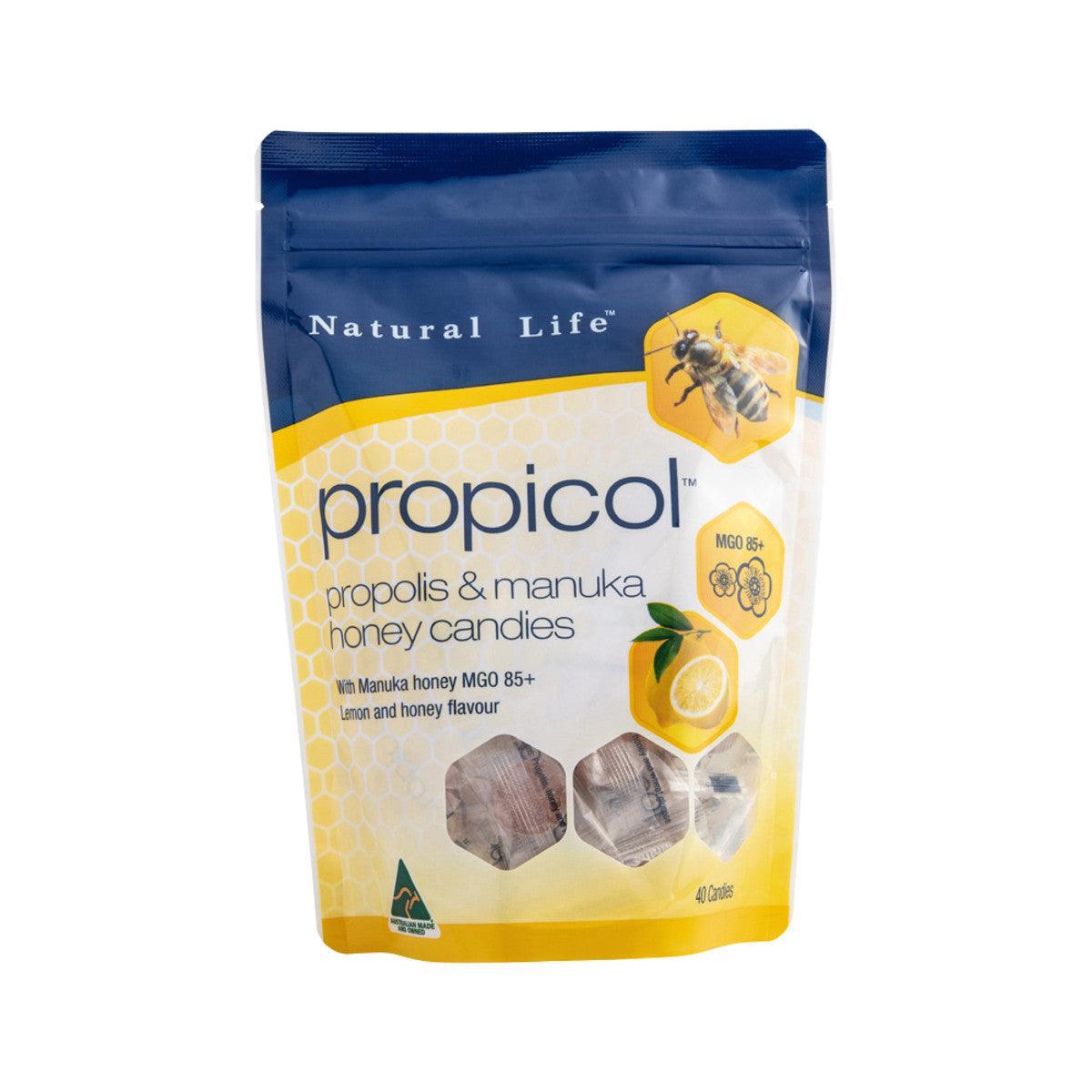 Natural Life Propicol Propolis & Manuka Honey Candy x 40 Pack - QVM Vitamins™