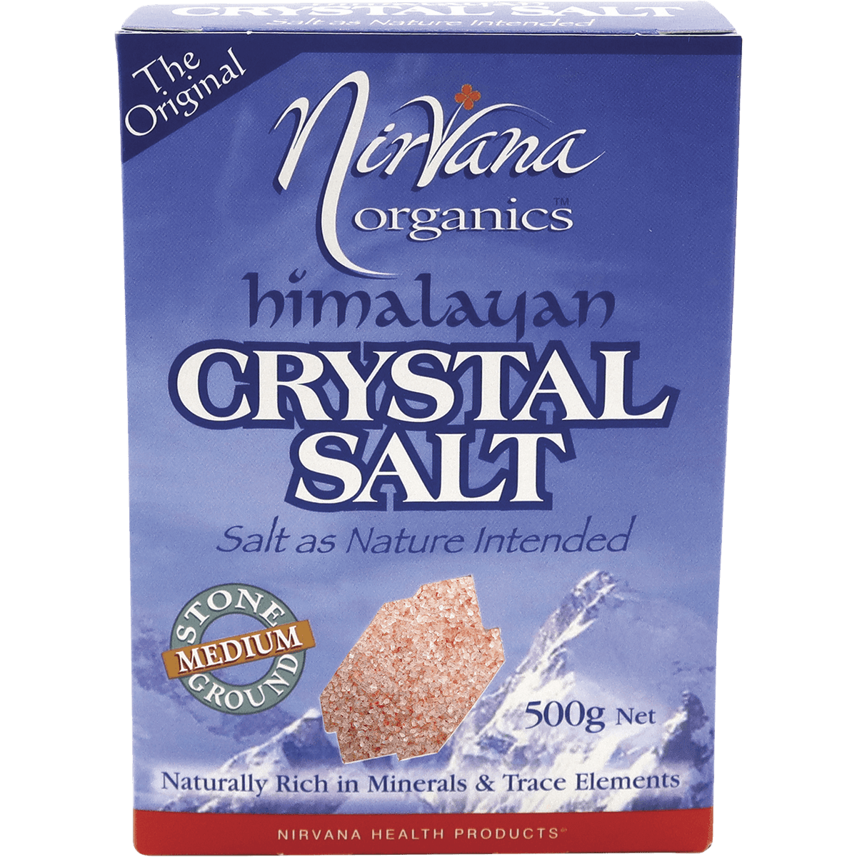 Nirvana Organic Himalayan Salt Medium 500g - QVM Vitamins™