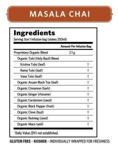 Organic India Tulsi Masala Chai x 25 Tea Bags - QVM Vitamins™