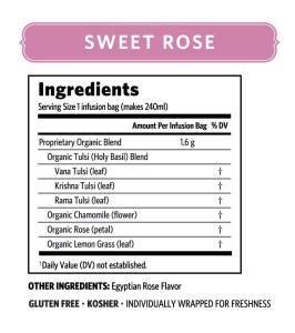 Organic India Tulsi Sweet Rose 25 Tea Bags - QVM Vitamins™