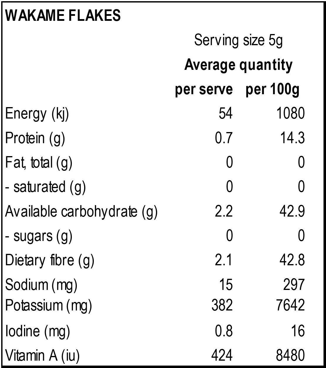 Power Super Foods Wakame Flake Organic 50g - QVM Vitamins™