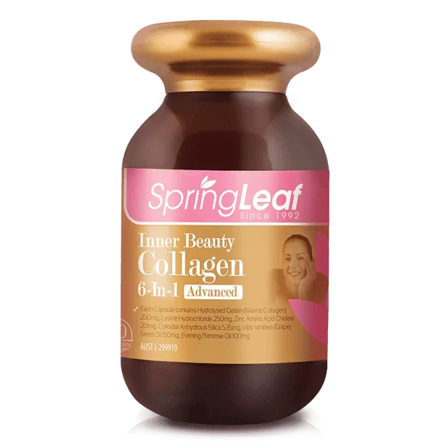 Spring Leaf Inner Beauty Collagen 6 in 1 Advanced 90 Capsules - QVM Vitamins™