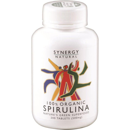 Synergy Natural Organic Spirulina 200 Tablets - QVM Vitamins™
