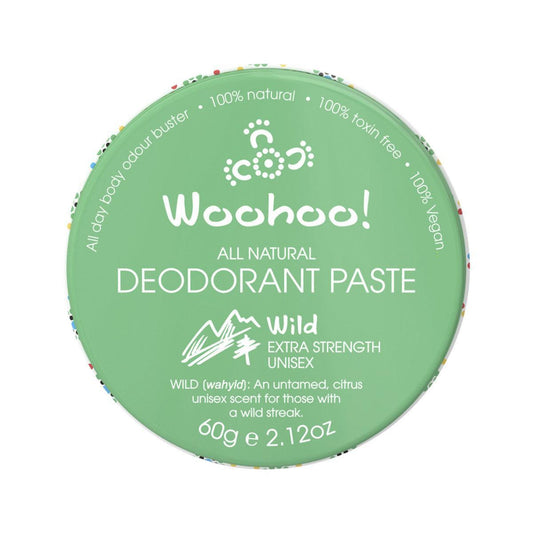 Woohoo Deodorant Paste Wild (Ultra Strength Unisex) 60g - QVM Vitamins™