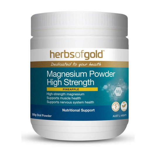 Herbs of Gold Magnesium Powder High Strength 300g