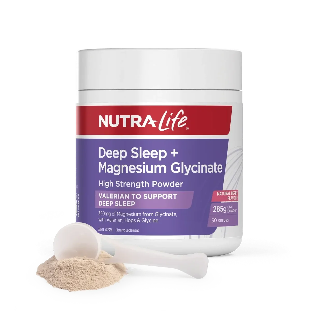 NutraLife Deep Sleep + Magnesium Glycinate High Strength Powder 285g