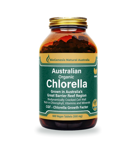 BioGenesis Spirulina and Chlorella with Organic Marine Plant Minerals 500mg 600 Tablets