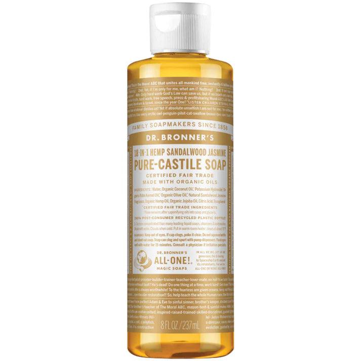 Dr. Bronner's Pure Castile Soap Liquid Sandalwood Jasmine 237ml - QVM Vitamins™