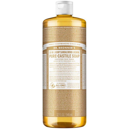 Dr. Bronner's Pure Castile Soap Liquid Sandalwood Jasmine 946ml - QVM Vitamins™