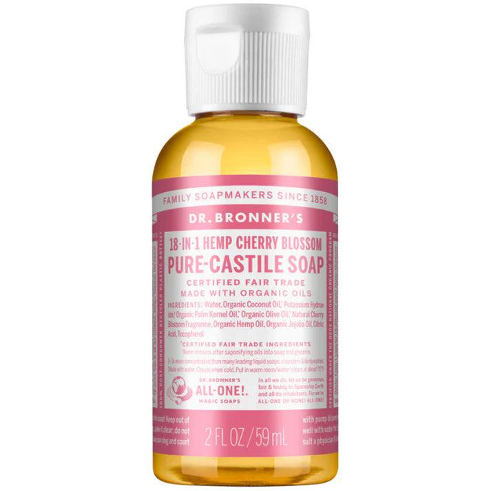 Dr. Bronner's Pure Castile Soap Liquid Cherry Blossom 59ml - QVM Vitamins™