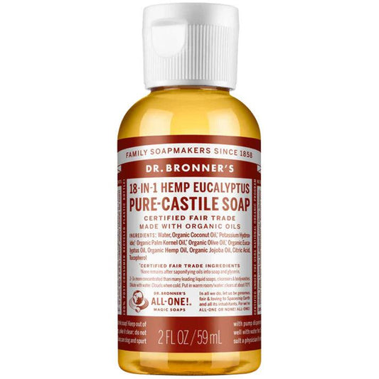 Dr. Bronner's Pure Castile Soap Liquid Eucalyptus 59ml - QVM Vitamins™