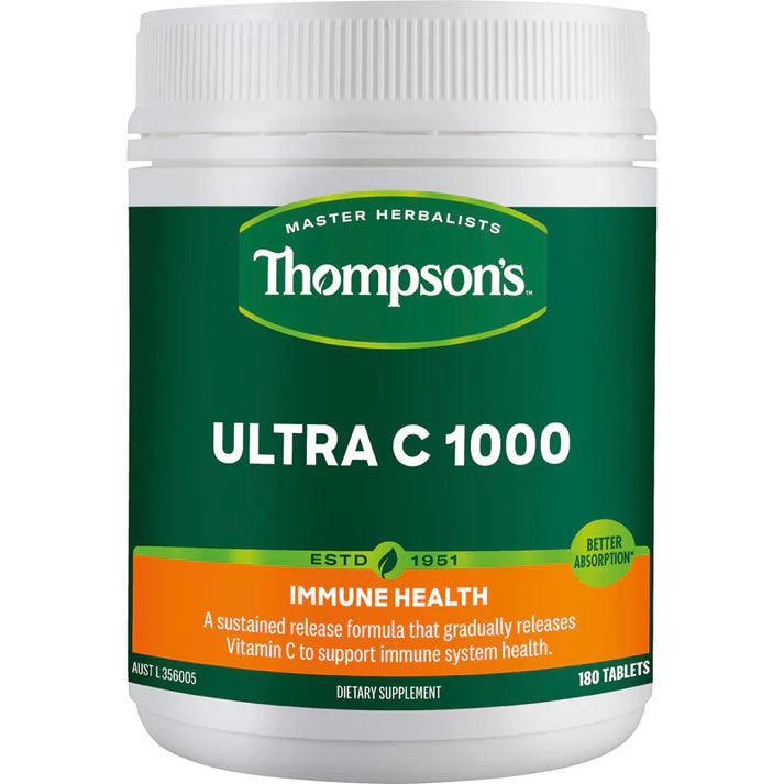 Thompsons Ultra C 1000mg 180 Tablets - QVM Vitamins™