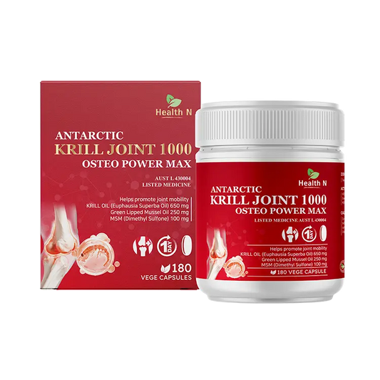 Health N Antarctic Krill Joint 1000 Osteo Power Max 180 Vege Capsules