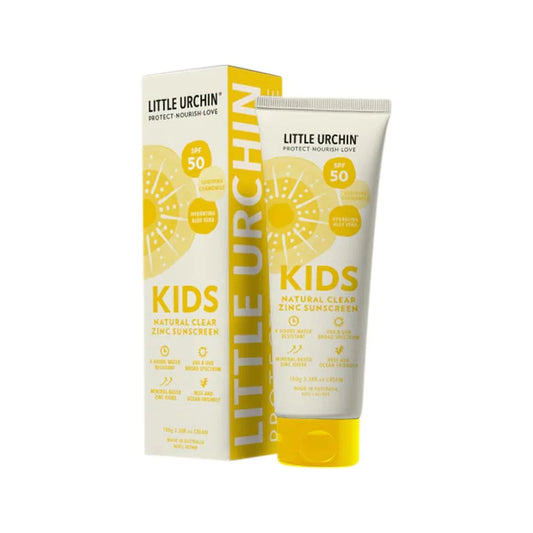 Little Urchin KIDS Natural Clear Zinc Sunscreen SPF 50 100g