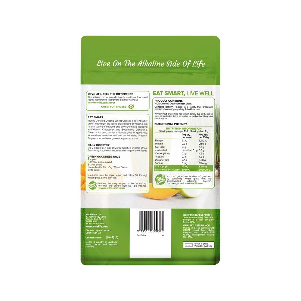 Morlife Organic Wheat Grass 200g