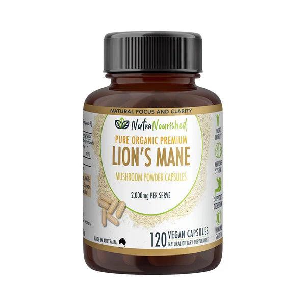 Nutra Nourished Lion’s Mane 2,000mg 120 Vegan Capsules