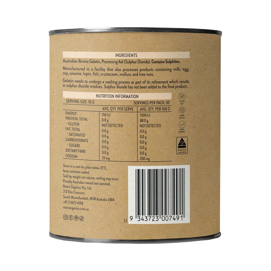 Nutra Organics Australian Gelatin Unflavoured Powder 300g