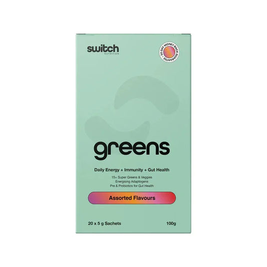 Switch Nutrition Greens Sachets Assorted Flavours 20 x 5g Sachets