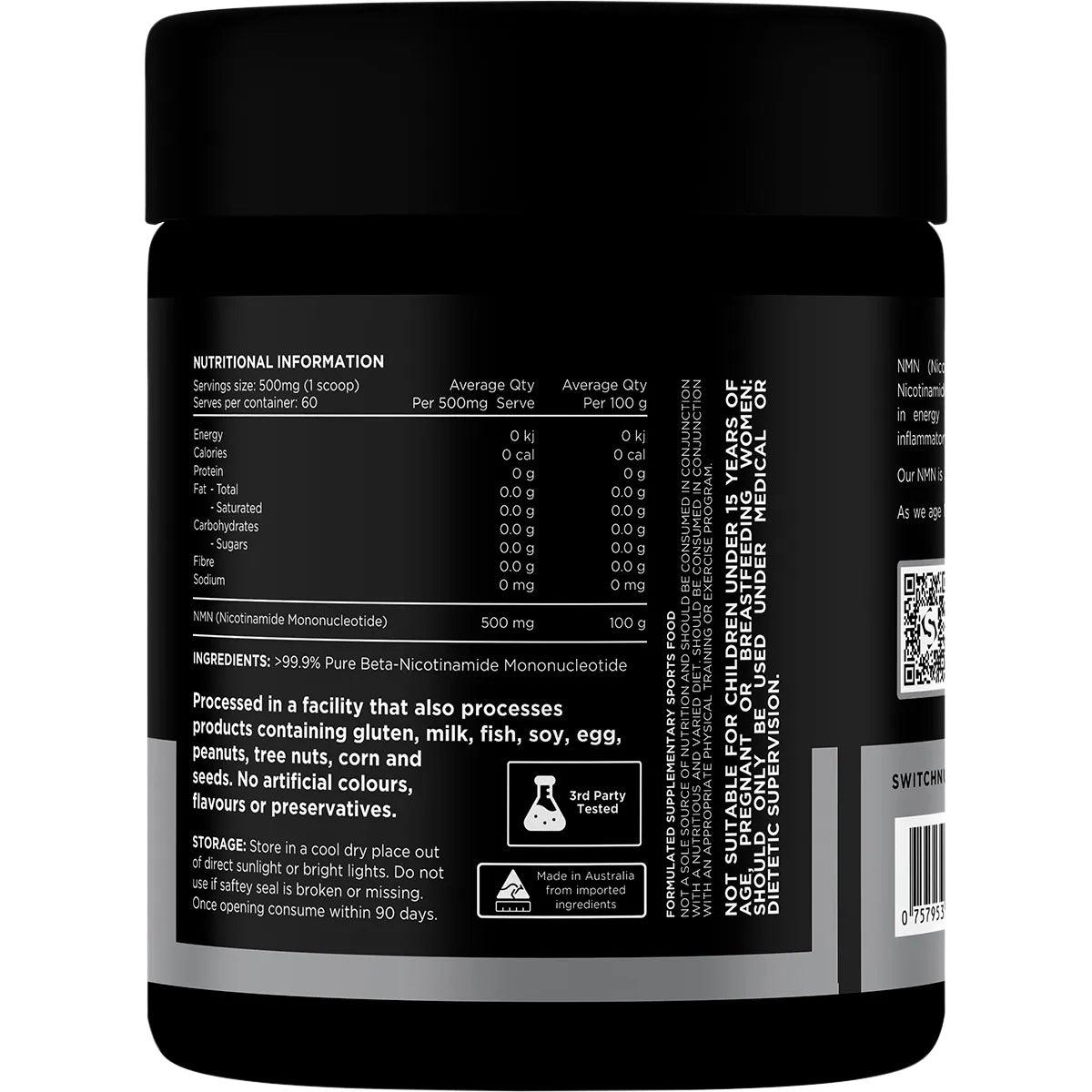 Switch Nutrition Pure Nicotinamide Mononucleotide (NMN) 30g