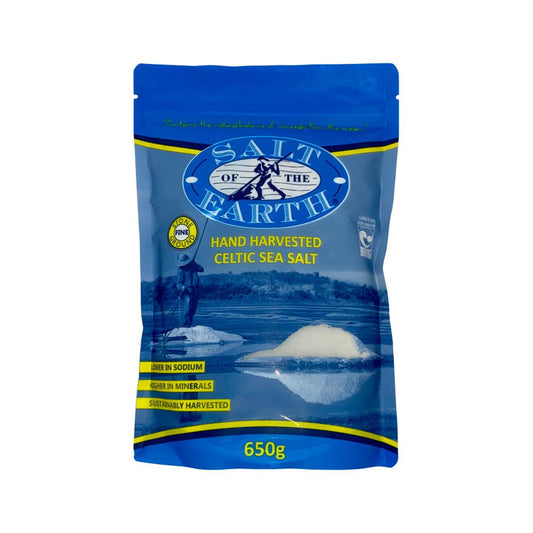 Salt Of The Earth Hand Harvested Celtic Sea Salt Fine 650g - QVM Vitamins™