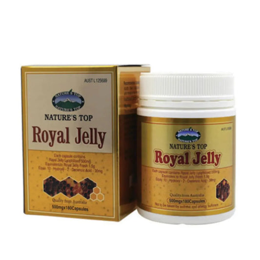 Nature’s Top Royal Jelly Powder 500mg 180 Capsules