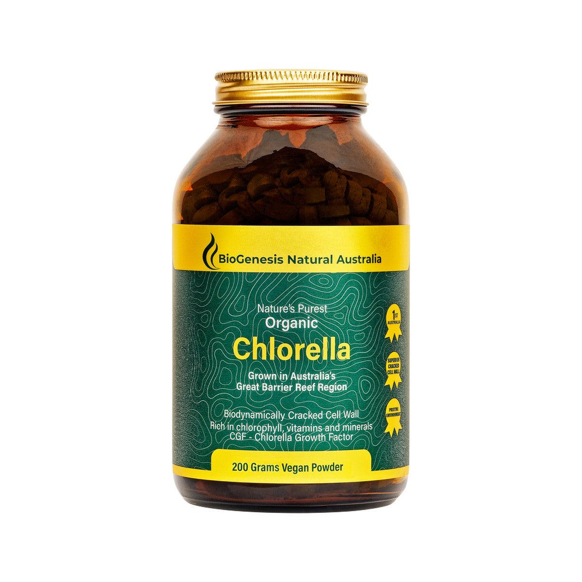 BioGenesis Australian Organic Chlorella Powder 200g - QVM Vitamins™
