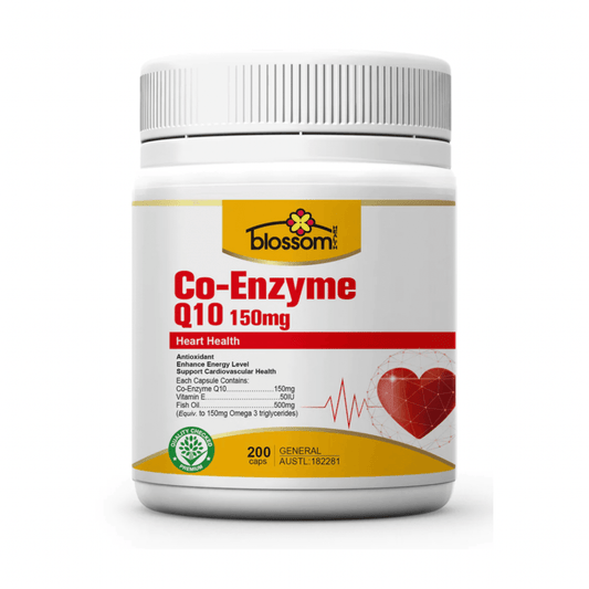 Blossom Health Co-Enzyme Q10 150mg 200 Capsules - QVM Vitamins™
