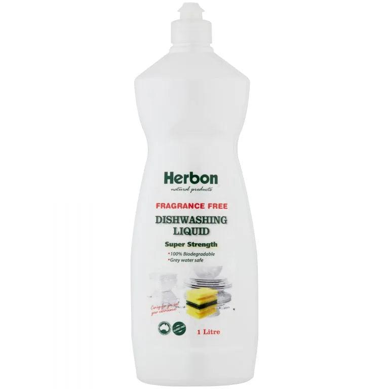 Herbon Dishwashing Liquid Fragrance Free 1L