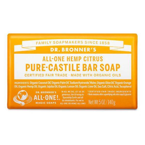 Dr. Bronner's Bar Soap Citrus 140g - QVM Vitamins™