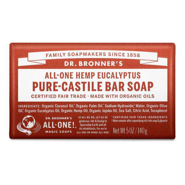 Dr. Bronner's Bar Soap Eucalyptus 140g - QVM Vitamins™